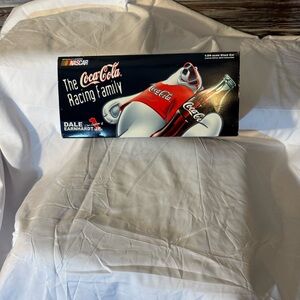 Coca-Cola Racing Gold and Blue Checkered Design